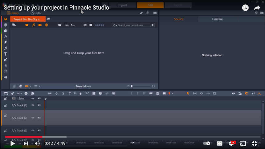 Pinnacle Studio Interface
