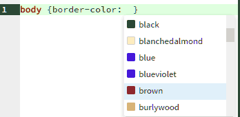 Color Picker Named Colors